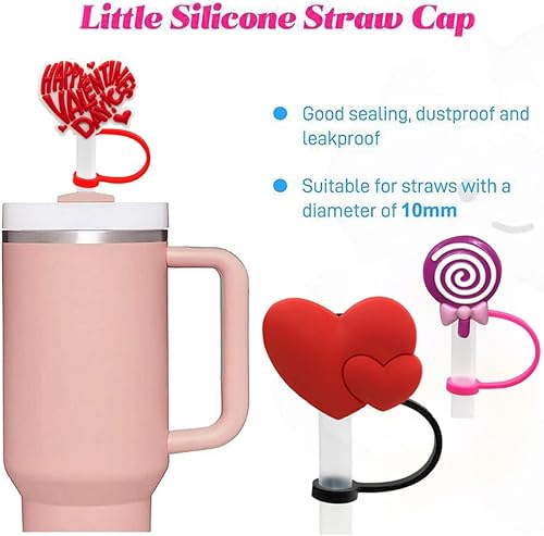 Miniatura 112 de Straw Cover Cap for Stanley Cup,Straw Topper Compatible for 30&40 Oz Tumbler with Handle,10mm 0.4in Dust-Proof Reusable Straw Tips Lids,Straw Tip