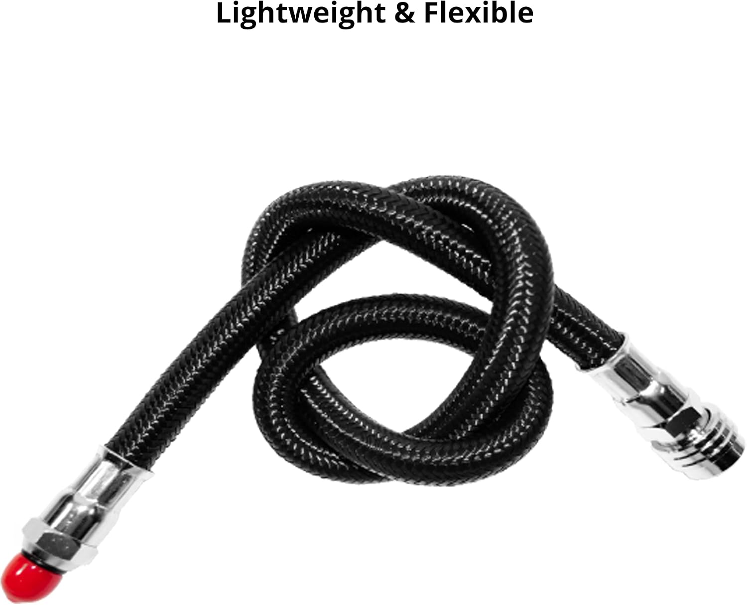 Low Pressure Braided Diving Hose - 27" or 36" Flexible Braided Hose - 500PSI for Scuba Diving 2nd Stage Regulator and Octopus (Black/27")
