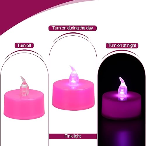 Miniatura 45 de Velas de té LED, paquete de 24 velas de té parpadeantes sin llama, luz amarilla cálida, duran más de 200 horas, funcionan