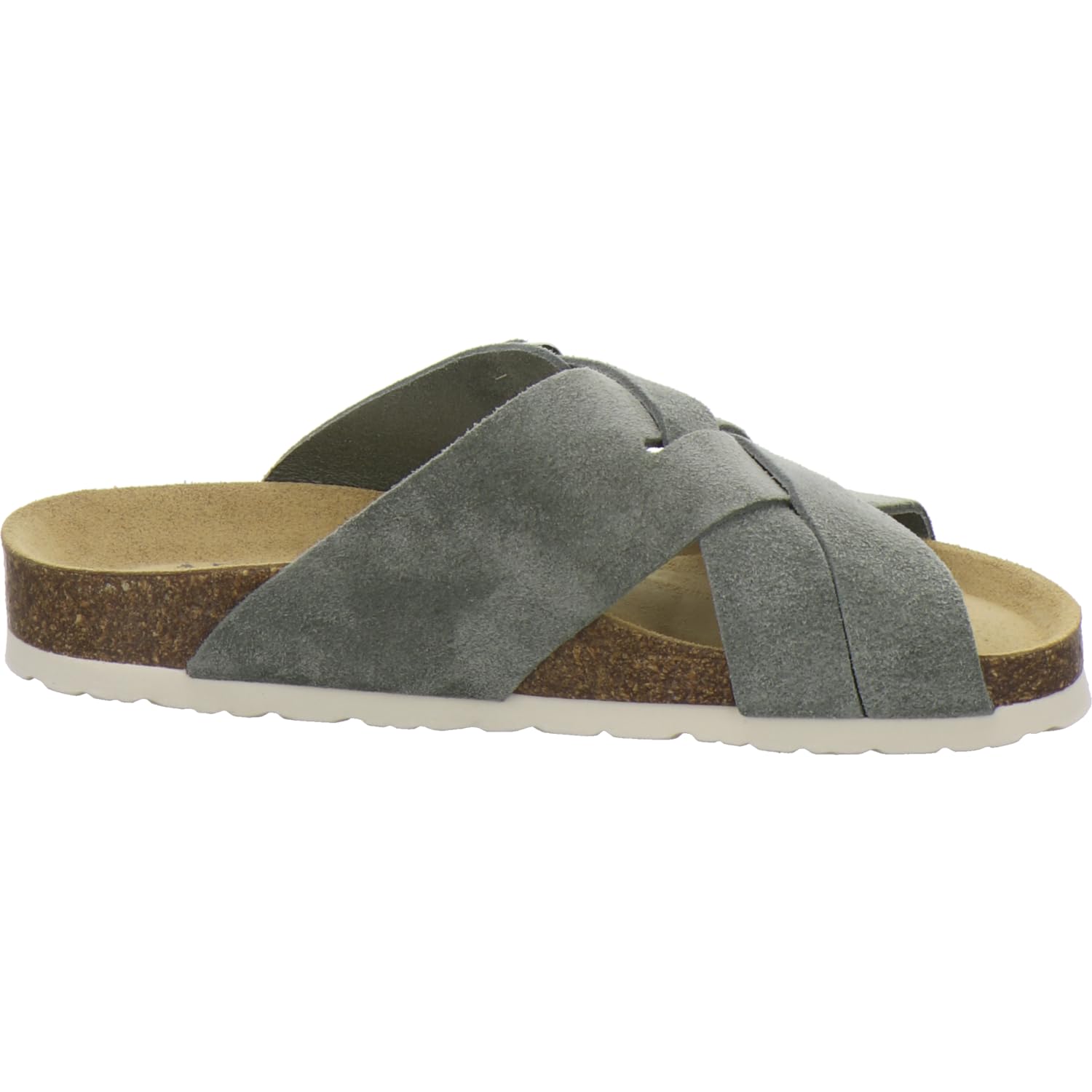 AFS-Schuhe 2141, Pantofole da donna alla moda in vera pelle, sandali estivi con grande fibbia, realizzati a mano in Germania