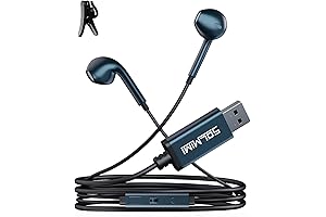 Premium USB Headphones Earbuds Noise Isolating Microphone for PC Laptop PS4 PS5 Home Office