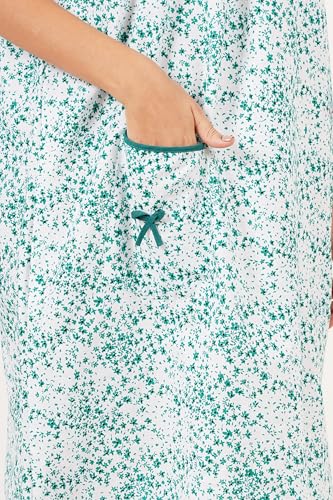 Image of Breezly Woman's Long Short Calf Length Pure Cotton Nighty