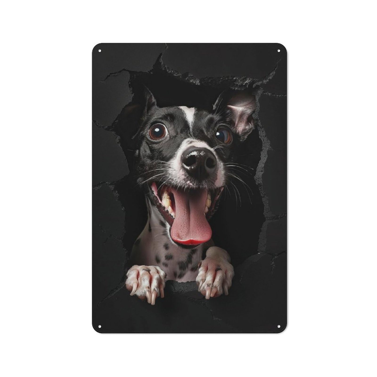 Junmoney Italian Greyhound Vintage Metal Sign 30X20cm For Guest Room Or Hallway, Suited To Guest Room Decorators