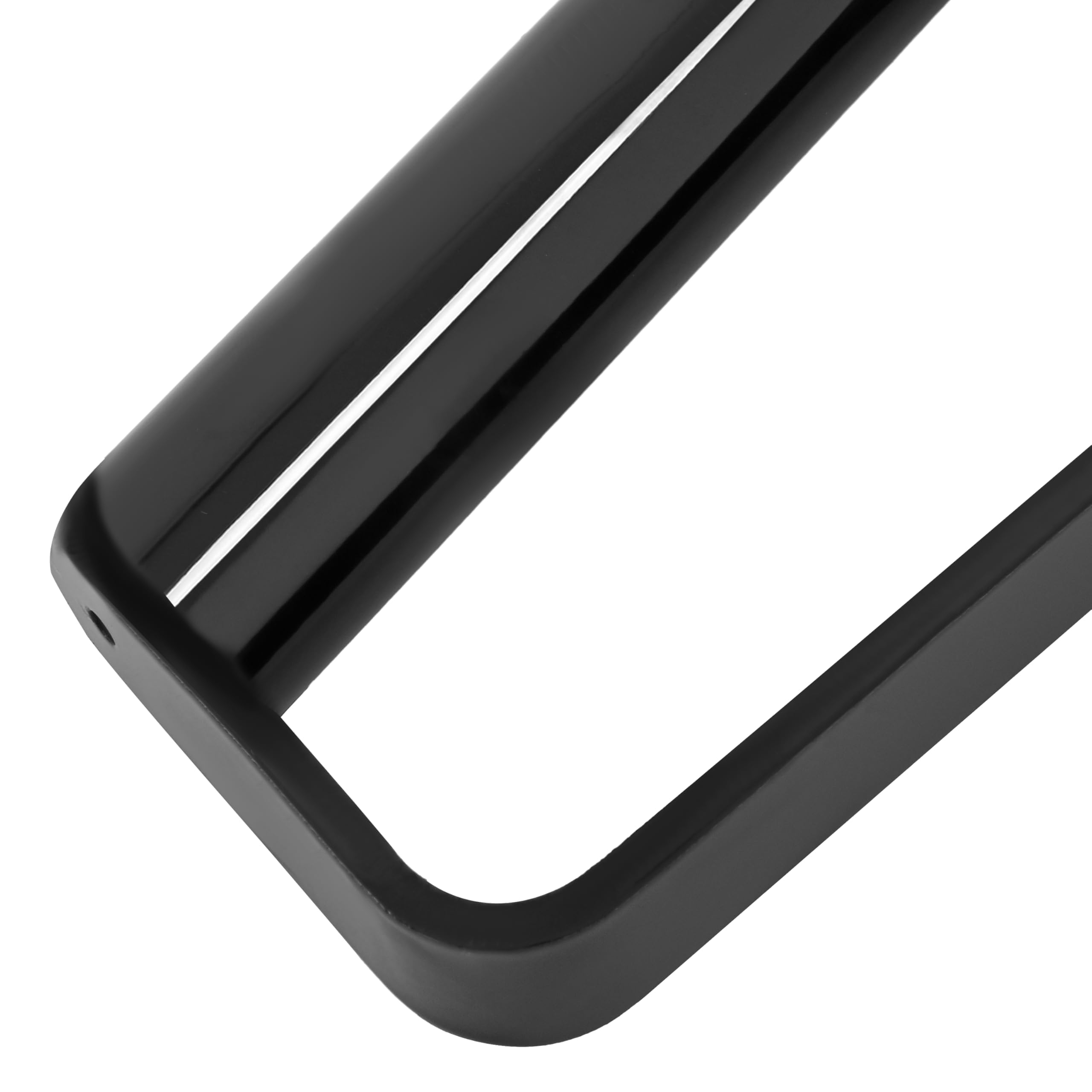 ECOTRIC Aluminium Rear Wide Grab Bar Compatible with 2006-2024 Yamaha Raptor 700 700R ATV Rear Rack Mounted Bar Nerf Bars Gloss Black
