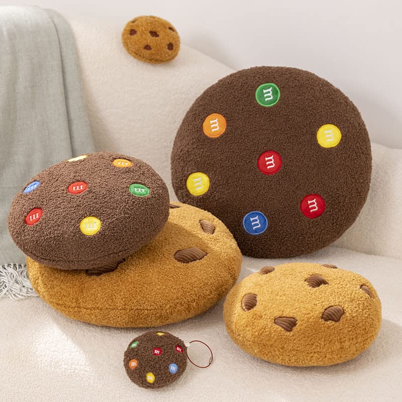 Coussin Rond Peluche Kawaii Cookie Chocolat 36cm - Coussin Siège Doux Pour Lit Et Canapé