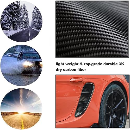 Miniatura 4 de Recortes de ventilación de guardabarros laterales de puerta de fibra de carbono seca para Porsche 718 Boxster Cayman 2016-2021 Marco cubierta de