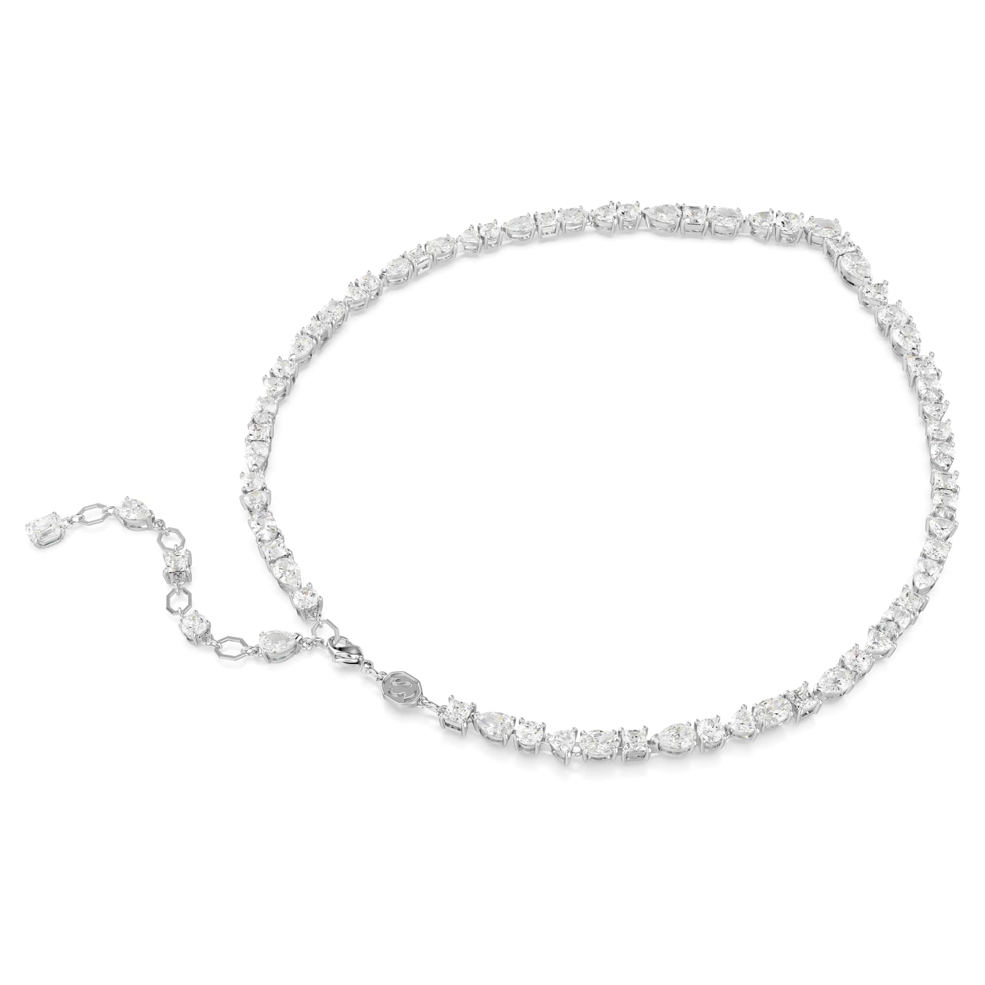 Swarovski Mesmera Set, Rhodinierte Halskette und Ohrringe mit Strahlenden Swarovski Kristallen