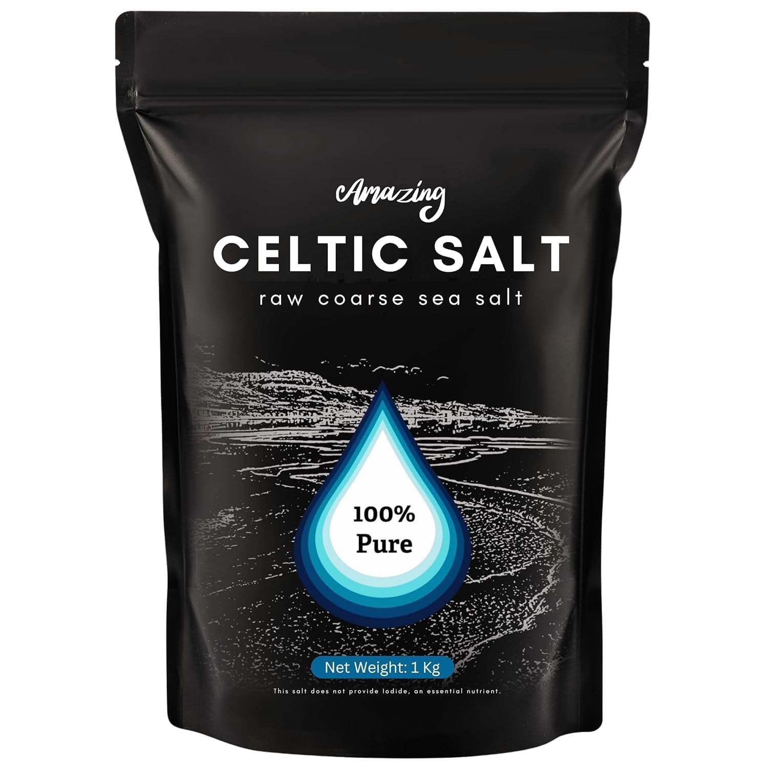 Premium French Celtic Sea Salt (920GM) : 100% Pure and Organic Coarse Sea Salt, Rich in 82 Minerals - Experience the Distinct Flavour - Feel Luxurious