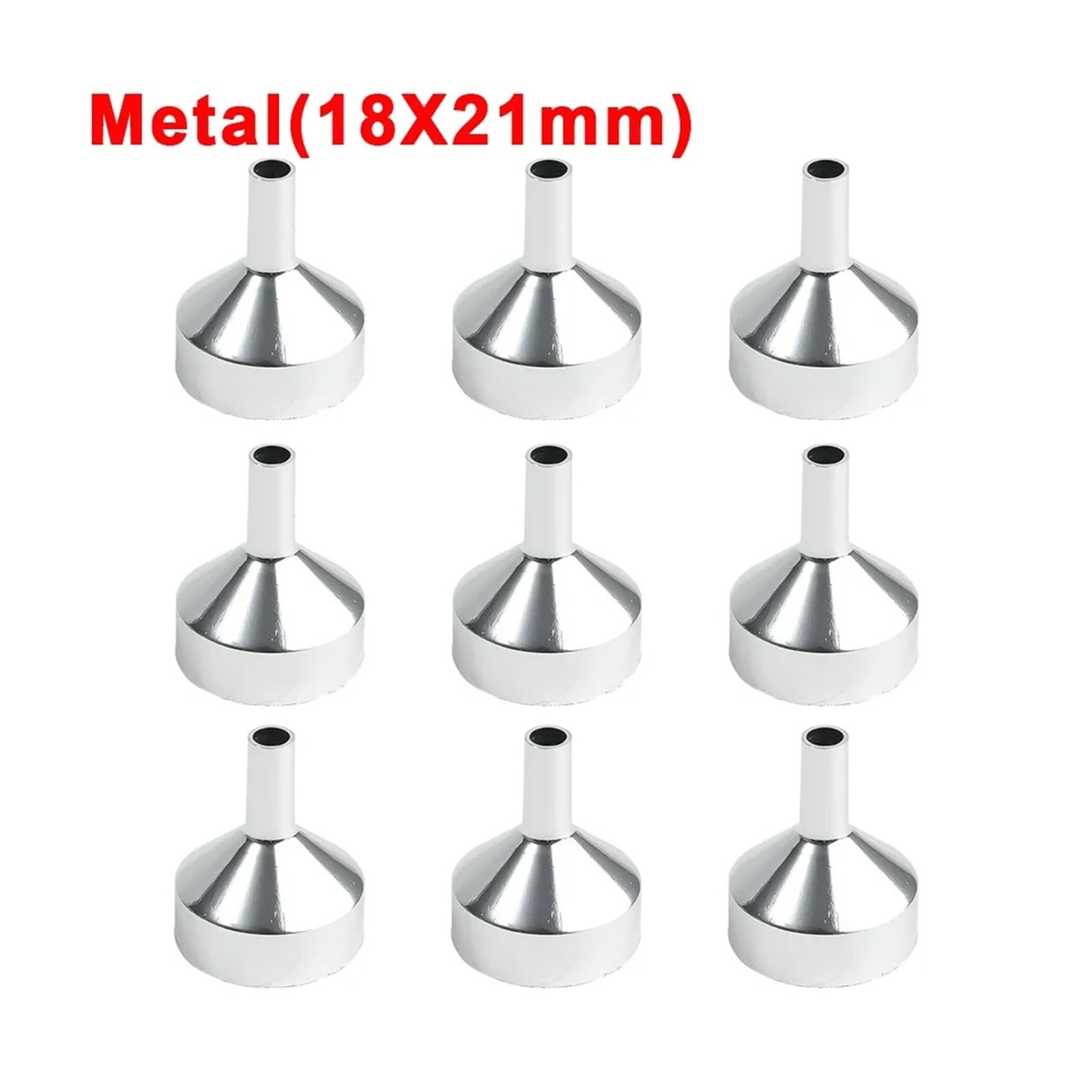 10/5 Stücke Mini Trichter Edelstahl Gießen Öl Flüssigkeit Trichter Parfüm Abgabe Flaschen Nachfüllen Trichter for Küche Zubehör(10Pcs-Metal)