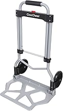 Voluker 220lbs Portable Heavy Duty Aluminum Folding Hand Truck and Dolly Two-Wheel Luggage Cart (US Stock)