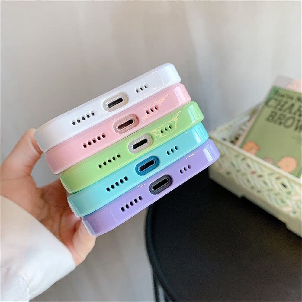 Custodia OWM Per IPhone 14 Pro Max Con Brillantini E Stelle – Trasparente, Silicone, Antiurto, Colore Menta - 4