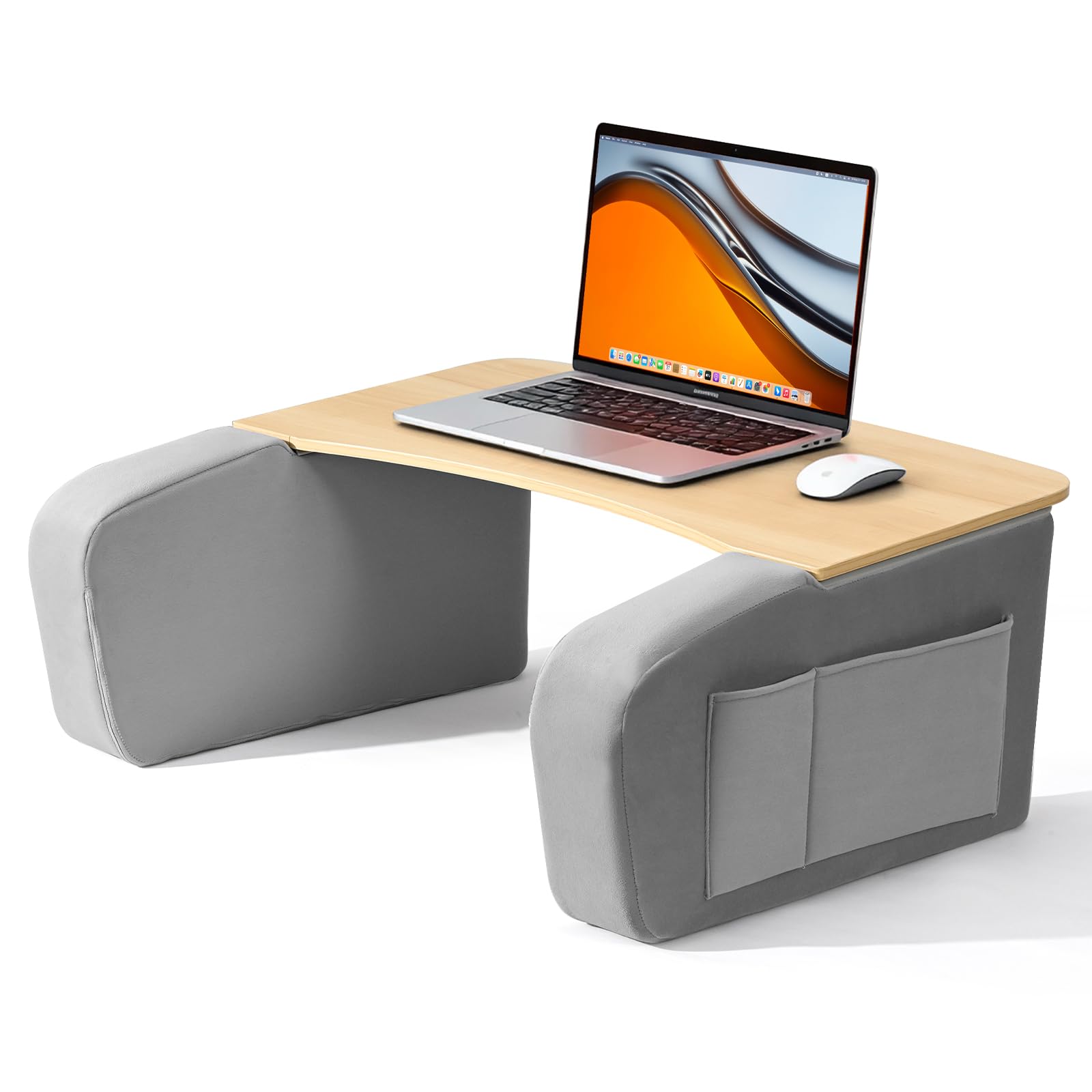 OPTIXCELL Lap Desk with Arm Rests, Ergonomic Laptop Stand for College Dorm