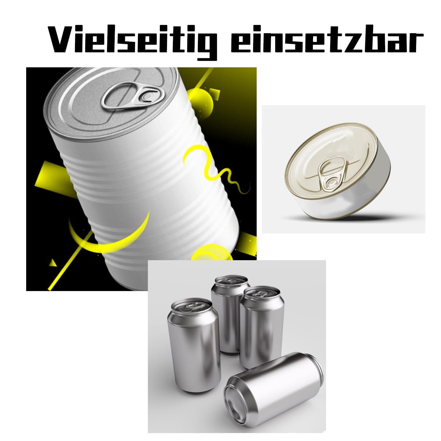 12 Dosenverschlüsse Mit Flaschenöffner - Für Bier, Cola & Limo