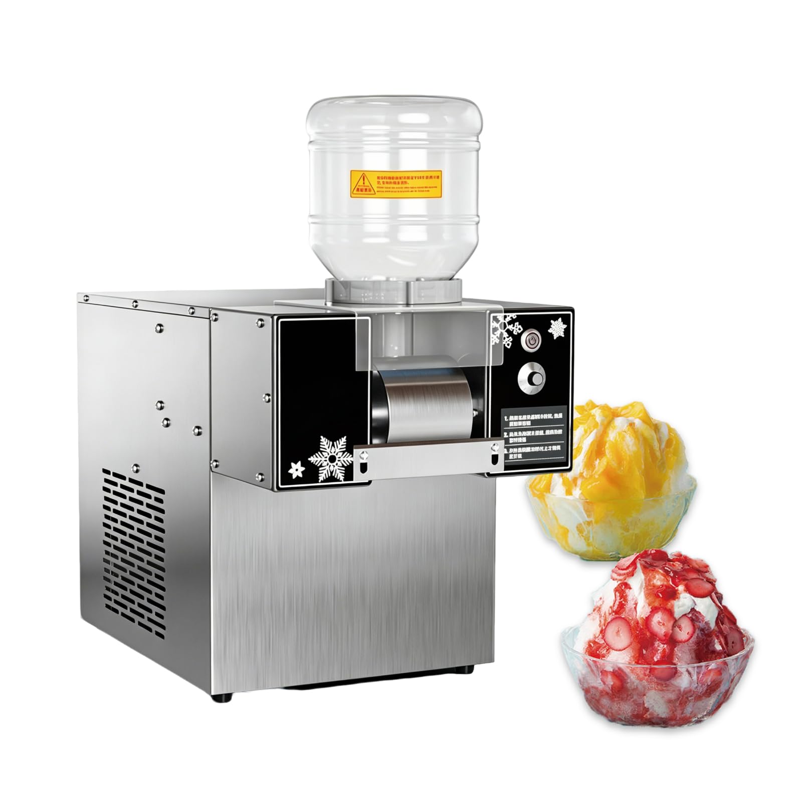 KUSOLE Snowflake Ice Machine, 24-Hour Output 60/120 Kg, One-Button Cleaning, Stainless Steel Body - Suitable For Cafes, Dessert Shops, And Beverage Shops. 120kg(24hours)