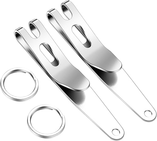 Miniatura 1 de UltraTac Clip de bolsillo de transporte profundo tamaño L, clip de suspensión de bolsillo multiusos para llaves, linternas, cuchillos, acero