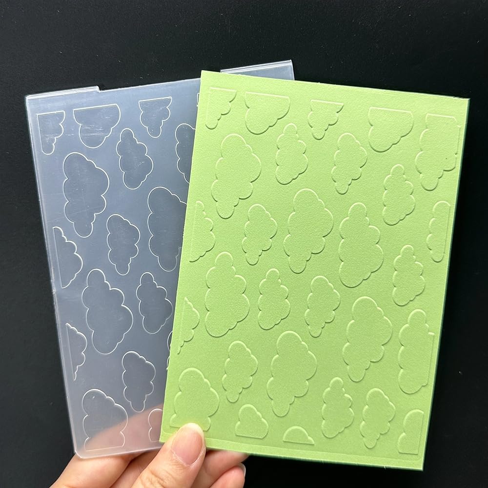 3D Plastic Embossing Folder Template Small Cloud Texture A6 Size for Card Making DIY Scrapbooking Paper Crafting Handmade Crafts Scrapbooking Arts Supplies Scrapbook Decor