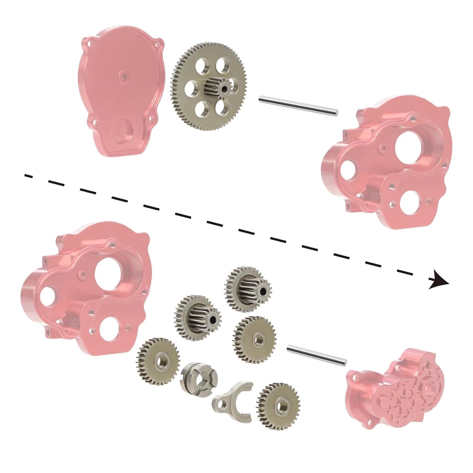 Cambio Trasmissione Per FMS Per FCX24 K5 Per LC80 1/24-1/18 Auto