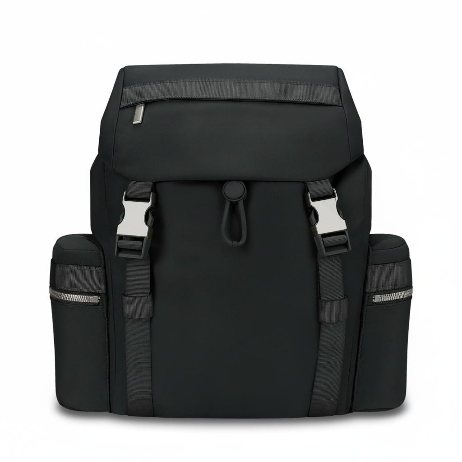 Zaino da Viaggio Unisex con Grande Capacità Tasche Multiple Tessuto Resistente All’acqua Spallacci Ergonomici Perfetto per Lavoro Escursioni, Nero, Nero