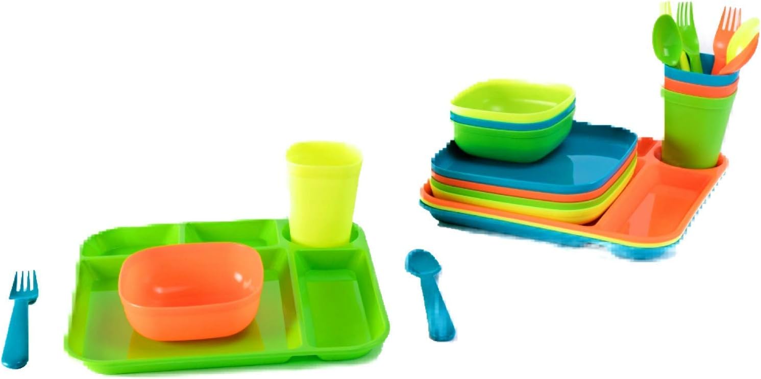 Plastic Dinnerware Set of 4-24 Piece