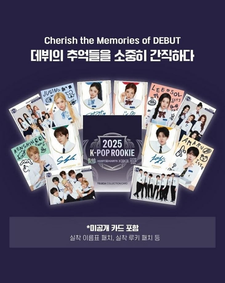 Carte da collezione Teleca K-Pop Rookie (2025) (10 confezioni + confezione promozionale)