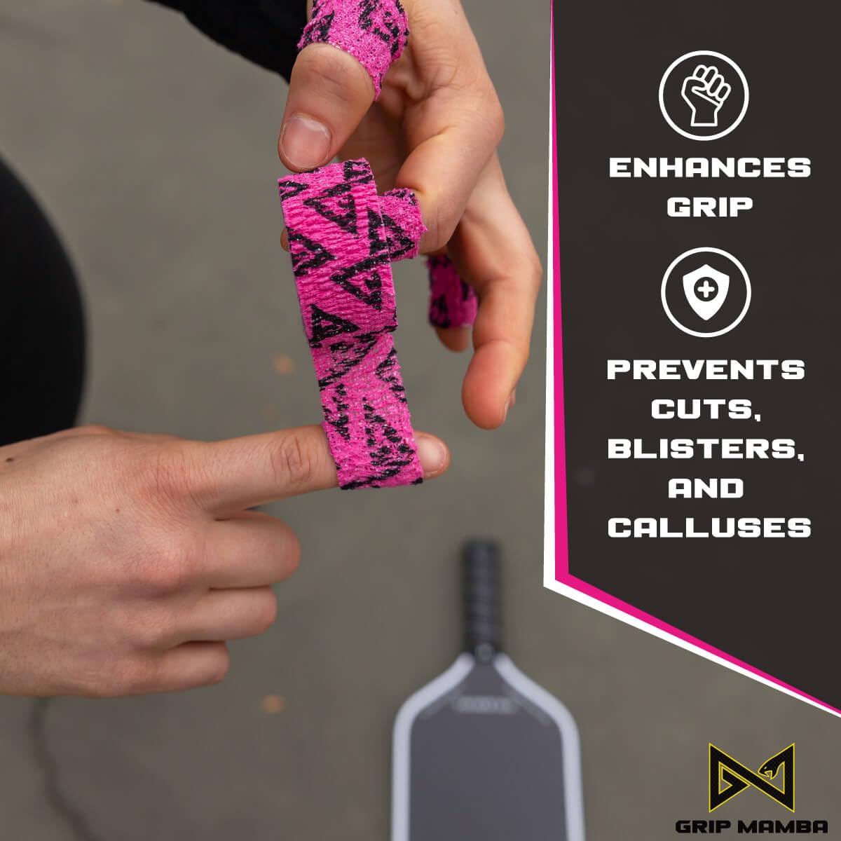 Bande Adhésive Grip Mamba Pour Doigts – 2.5cm X 4.5m, Antidérapante, Protège Des Ampoules, Pour Sport Et Musique