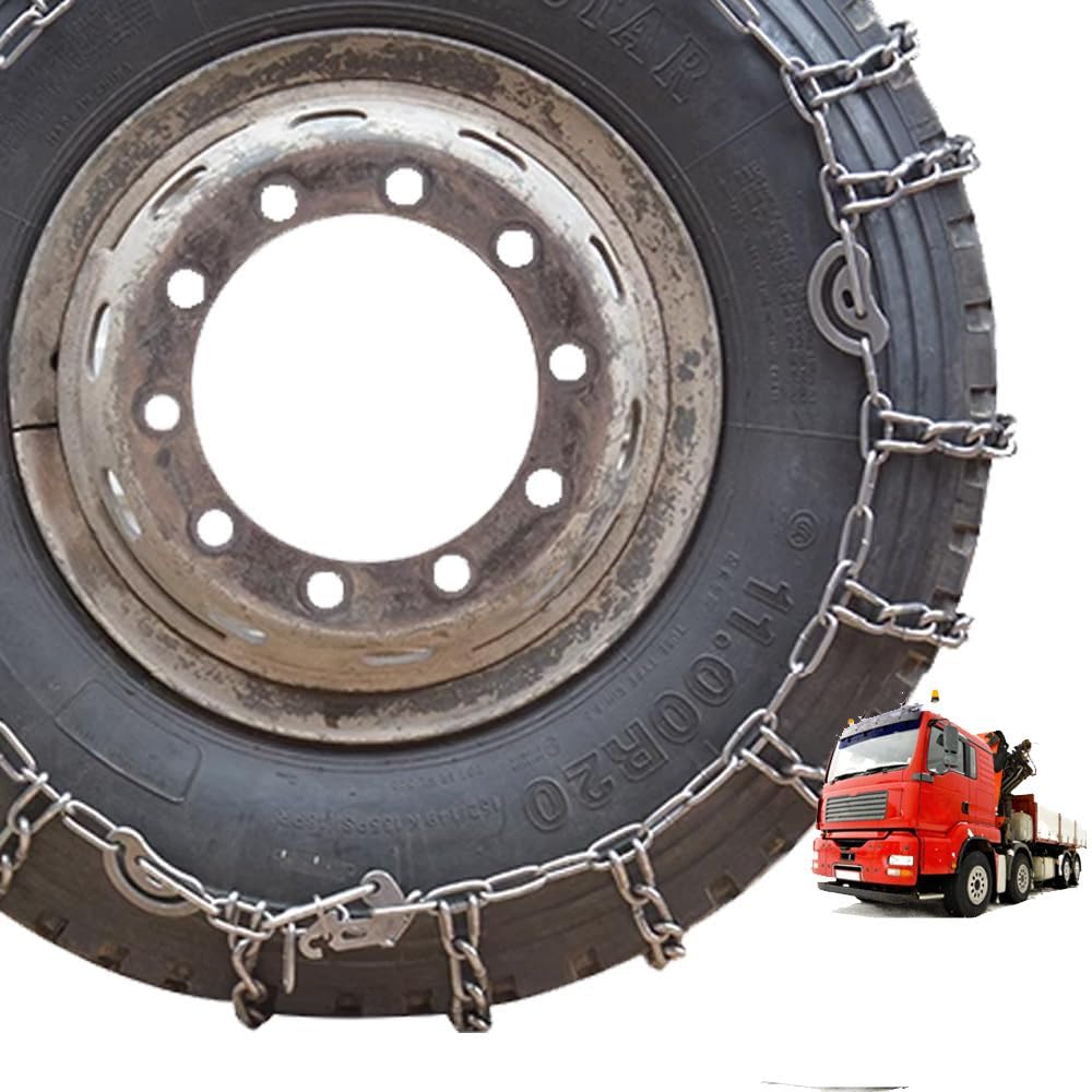 YAGOLD Car Tire Chains Snow Chains for Semi Trucks Snow Chains for Car Tires Universal Metal Tire Chains for SUV Trucks Pickup Trucks Semi Trucks Van Dually Trucks ATV Light Truck 9mm 2pcs 7.50-16