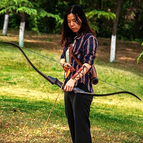 Deerseeker Outdoor 60”&62" Takedown Recurve Bow and Arrow Set Hunting Longbow Kit Laminated Limbs Right Hand & Left Hand for Adults Archery Practice Target Shooting (60"-RH55) - Thumbnail 5