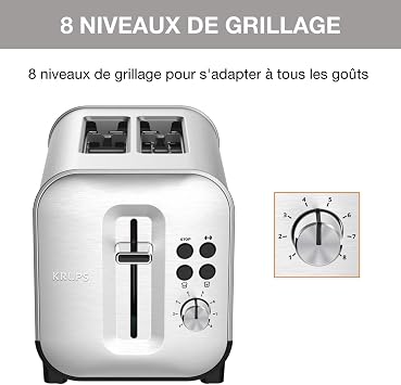 Krups First Toaster 2 Bölmeli Paslanmaz Çelik 850 Watt Ekmek Kızartma Makinesi - 7211003732