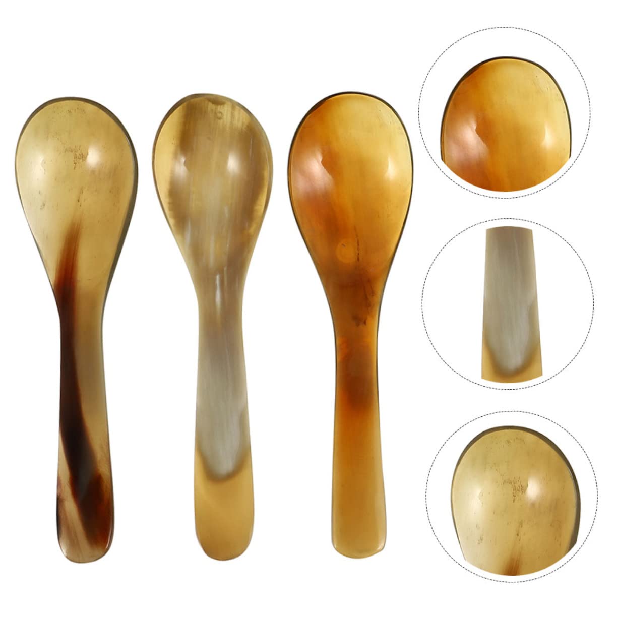 LABRIMP 15piezas Cucharas De Café De Natural Cucharas Vintage Para Postres y Pasteles Utensilios De Cocina Ecológicos