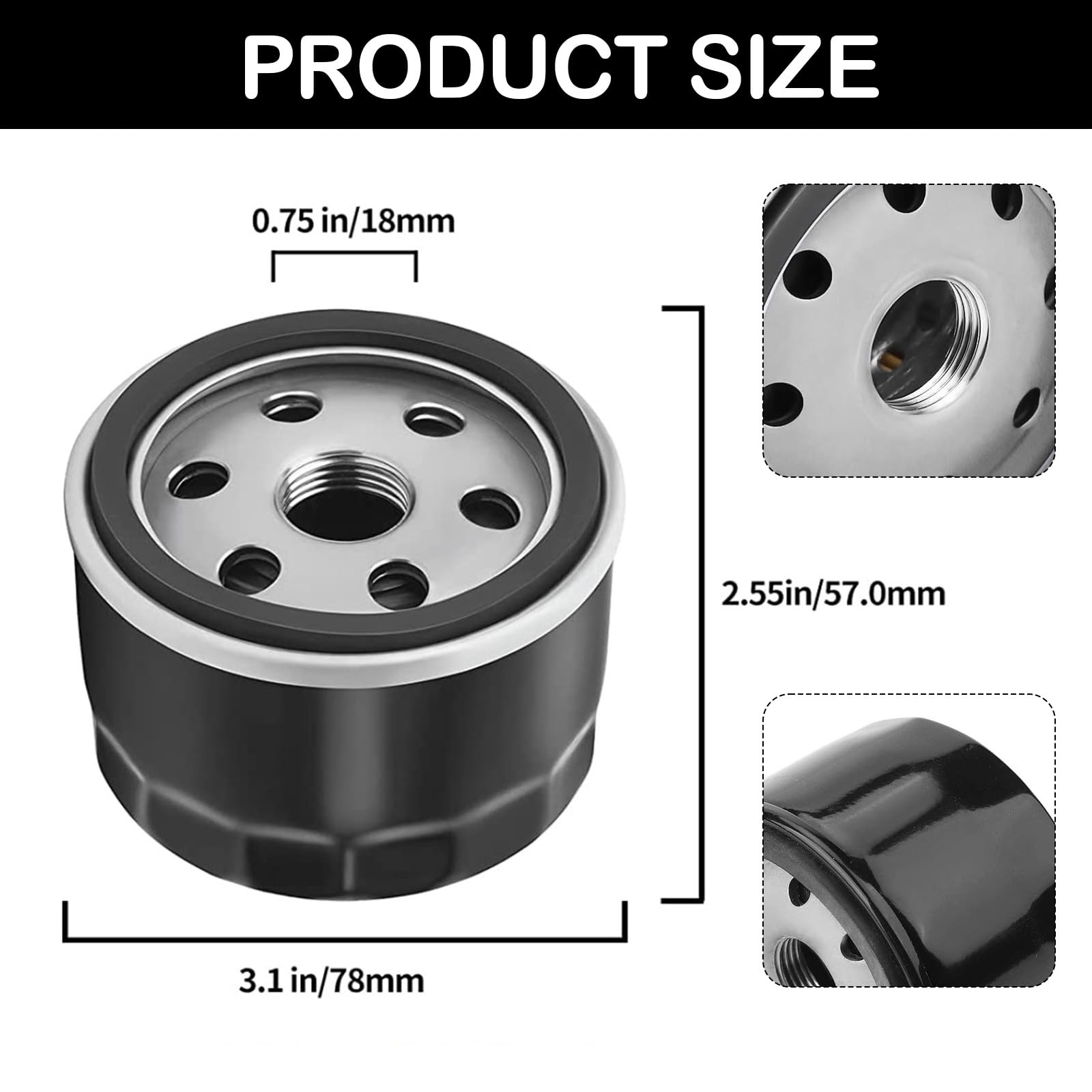 Filtro De Aceite 492932s, 4 Unidades Para Briggs & Stratton 492932S 695396 696854 49065-7007 AM125424 GY20577 LG492932S Accesorio De Filtro De Aceite De 2 1/4 Pulgadas Para Cortacésped