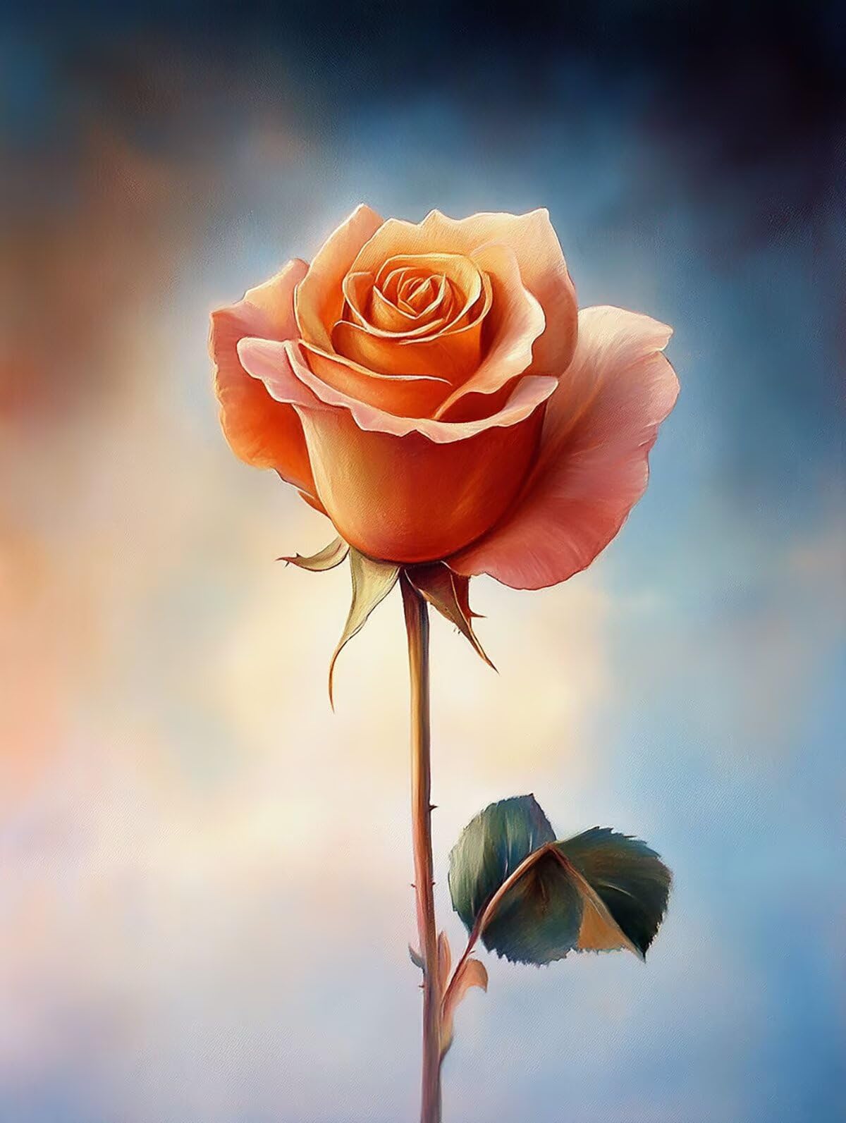 Dipingere con i Numeri Fiore, Paint by Numbers Adulti Pianta, Fai da te Creativi Adulti Quadri da Dipingere Numerati Kit per Decorazione Della Parete di Casa, Regalo 70x95 cm Senza Cornice 46-6