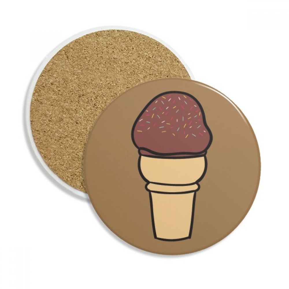 Coaster en céramique flocons d'avoine au chocolat lot de 2 dessous de verre absorbants