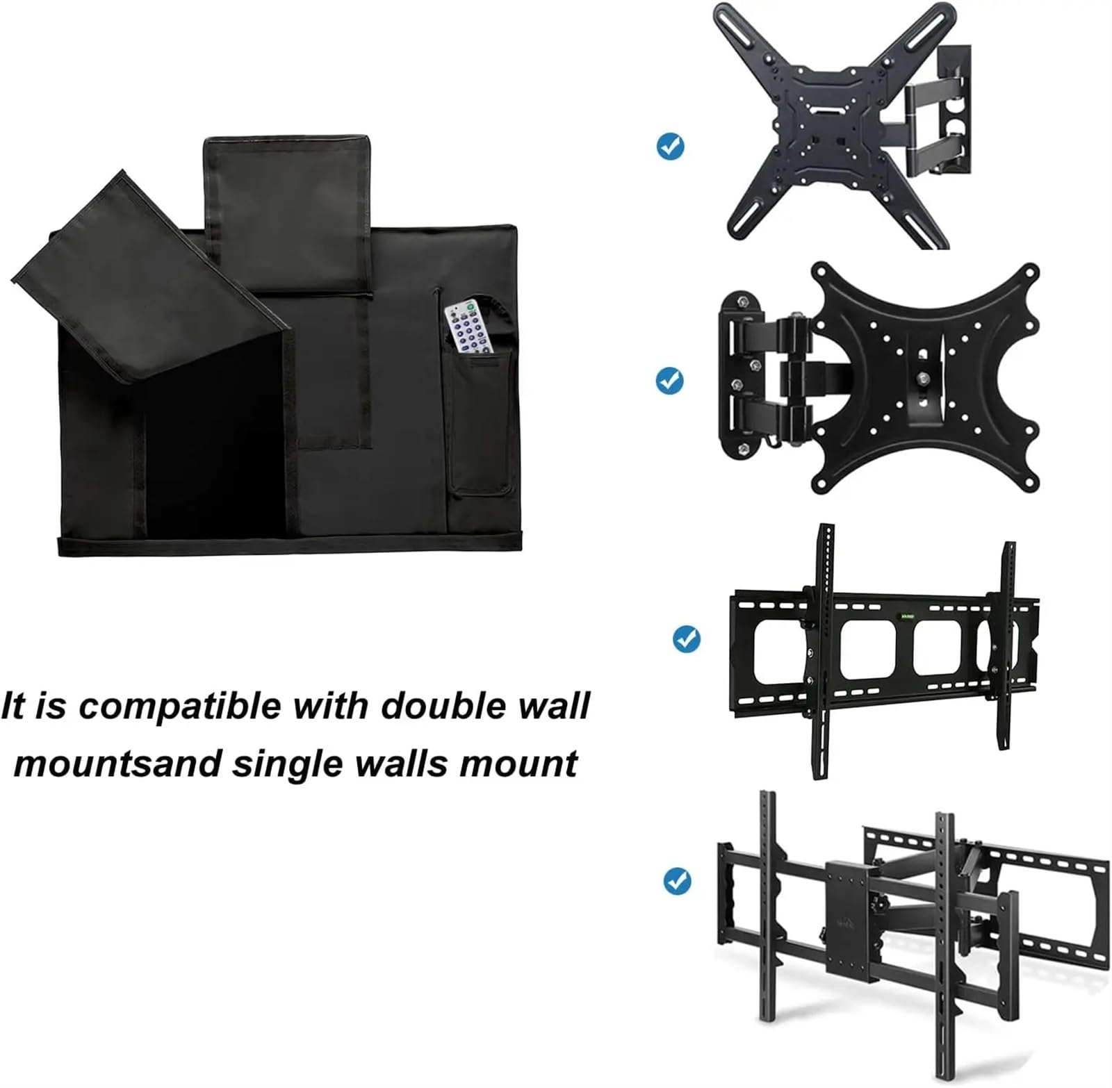 Fundas para TV Exterior Funda Impermeable y Resistente a la Intemperie for televisores de Pantalla Plana de 22 a 75 Pulgadas. para Control Remoto(30-32 Inch Use)
