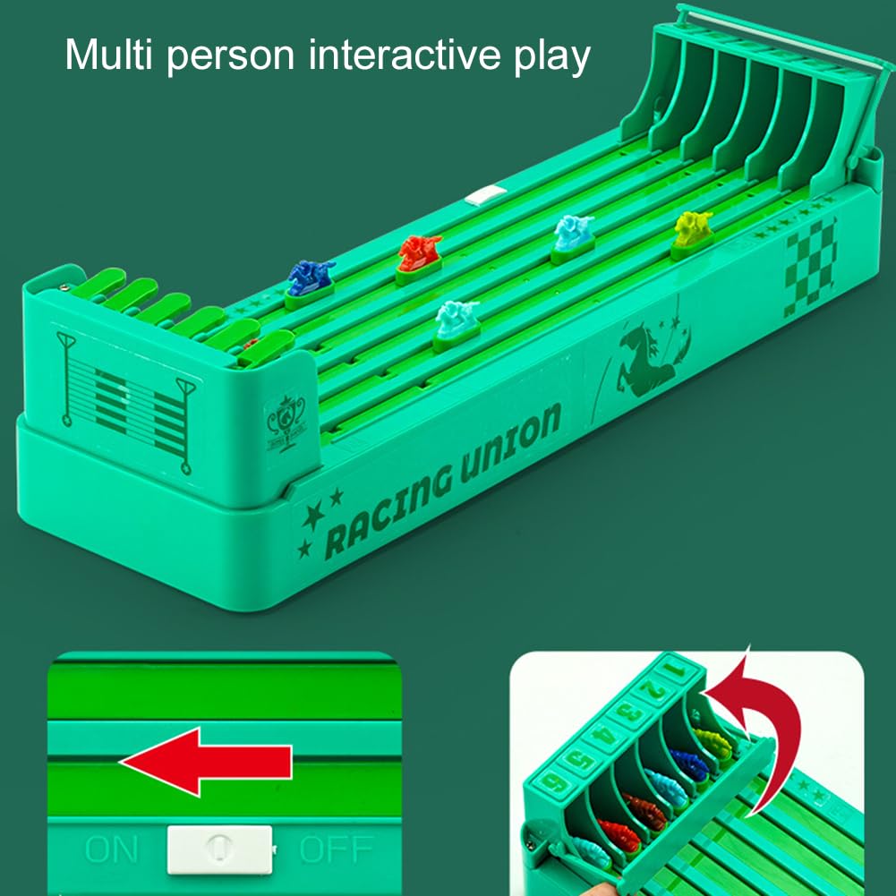 Electronic Horse Racing Game - Portable Tabletop Board Game With 6 Horses For Family Parties