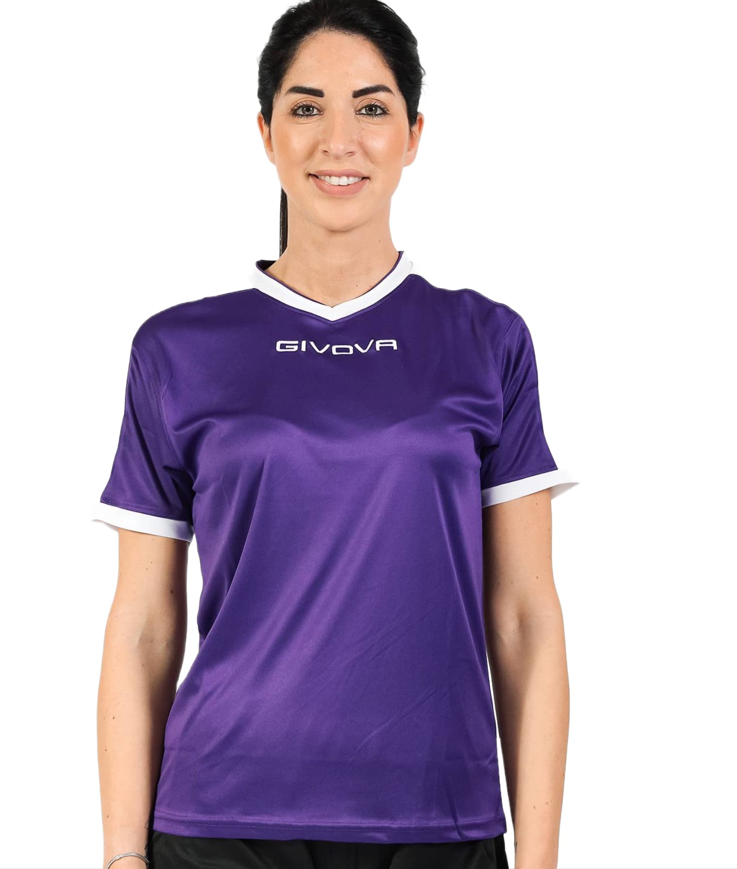 Givova Unisex Revolution t Shirt, Mauve/Blanc,
