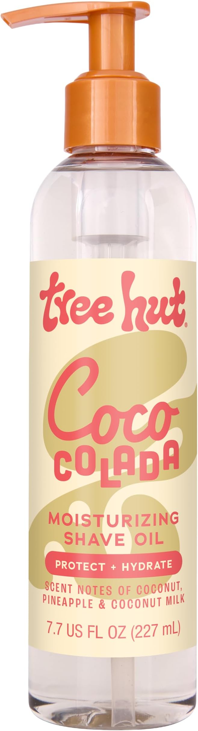 Tree Hut Bare Coco Colada Moisturizing Shave Oil, 7.7 fl oz, Gel-to-Oil Formula, Ultra Hydrating Barrier for a Close, Smooth Shave, For All Skin Types