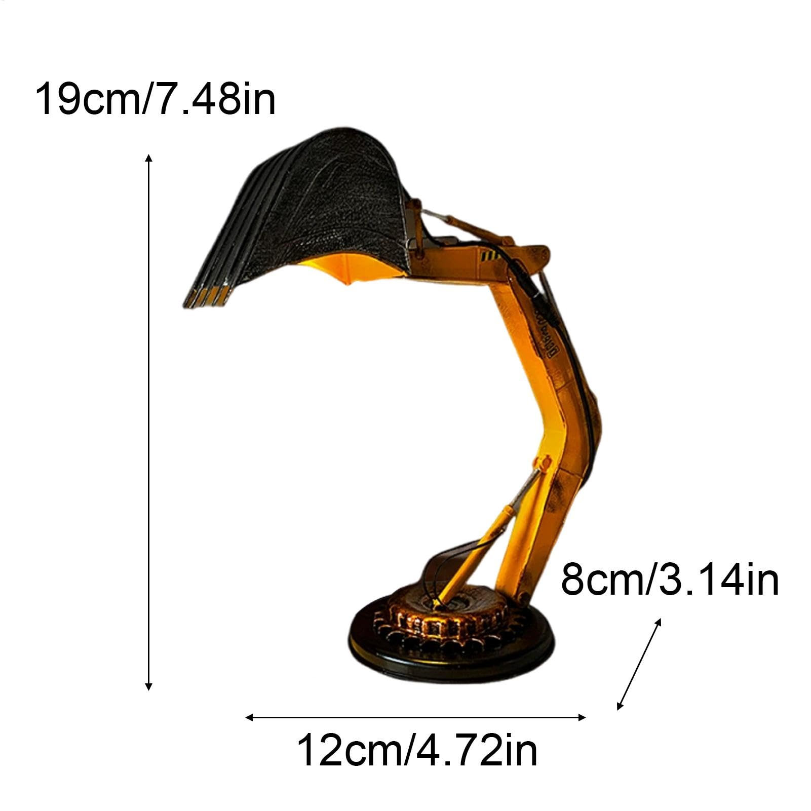 Luce Notturna A LED Per Bambini - A Forma Di Escavatore - Luce Morbida Gialla Per Camera Da Letto - Design Costruzione