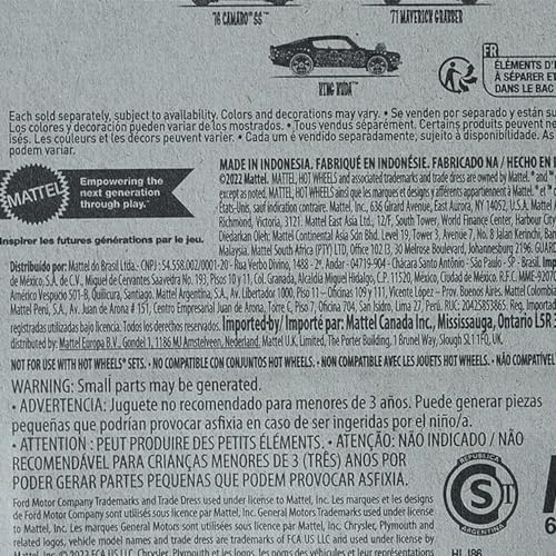 Hot Wheels 71 Maverick Grabber 1:64 escala auto negro miniatura 5