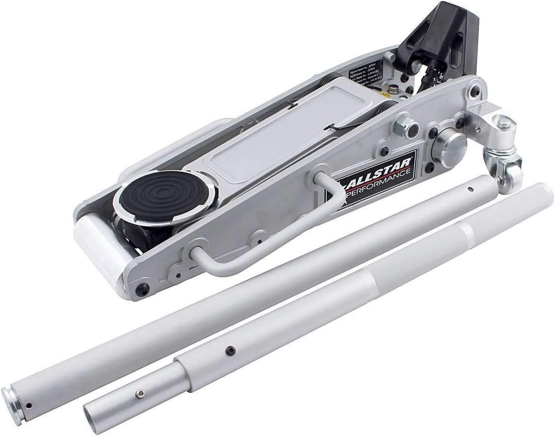Allstar Performance ALL10425 Silver 3000 lbs 6-Pump Aluminum Pit Jack