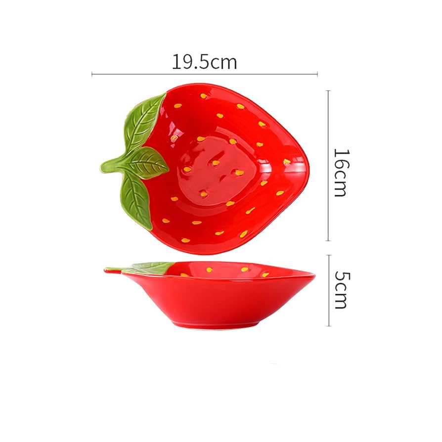 いちごデザインの丸型皿 Amazon.co.jp: [ロトンシハイ] プレート 皿 可愛い いちご