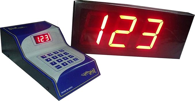 Dehmy 3 Voice Digit Token Display System/Token Calling System for Restaurants,Shops,etc (English Language)