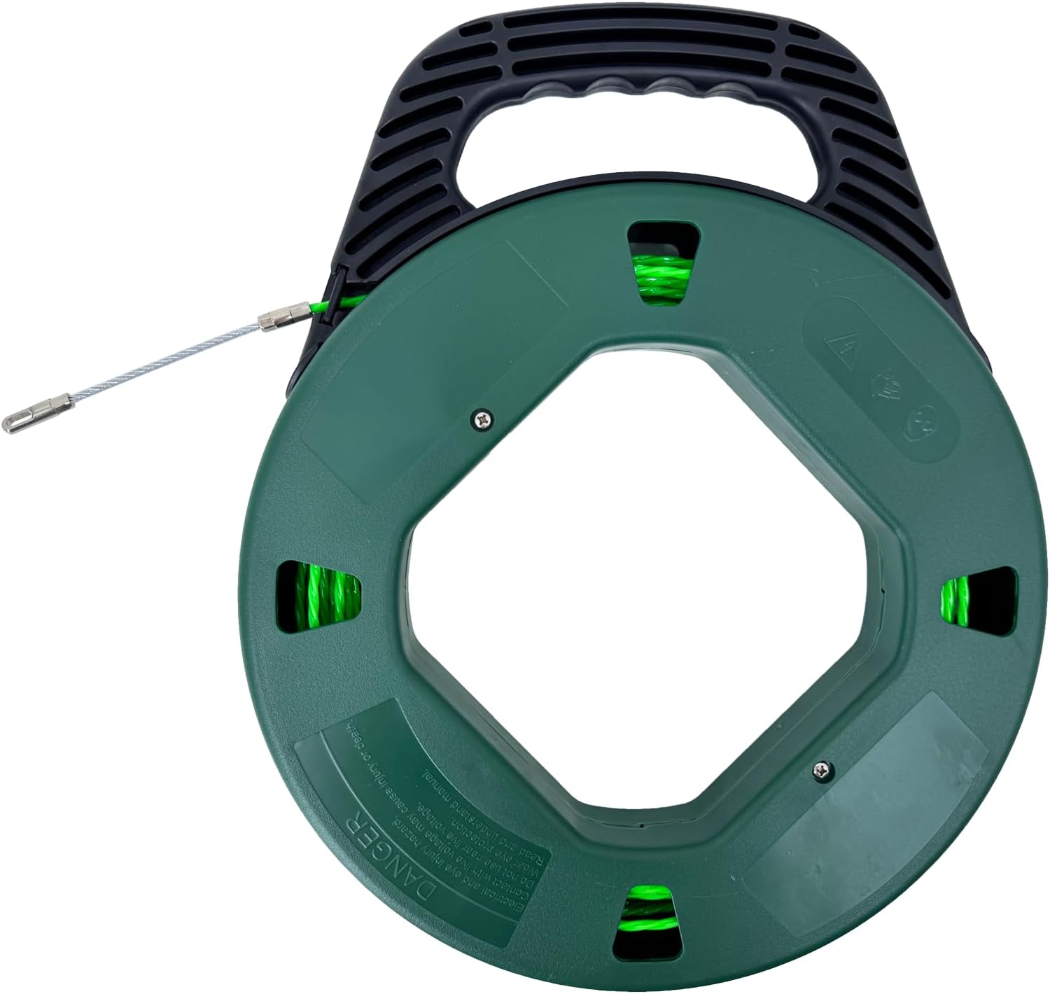 3mm 100ft Fish Tape Reel Spring Cable Puller Cable Rods Shatterproof Case Electrical Cable Puller Through Wall Wire Guide Device Threader