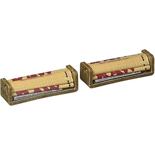 Raw Natural Rolling Papers Hemp Plastic Cigarette Rolling Machine, 79mm 1 1/4 Inch Size (2 Pack)