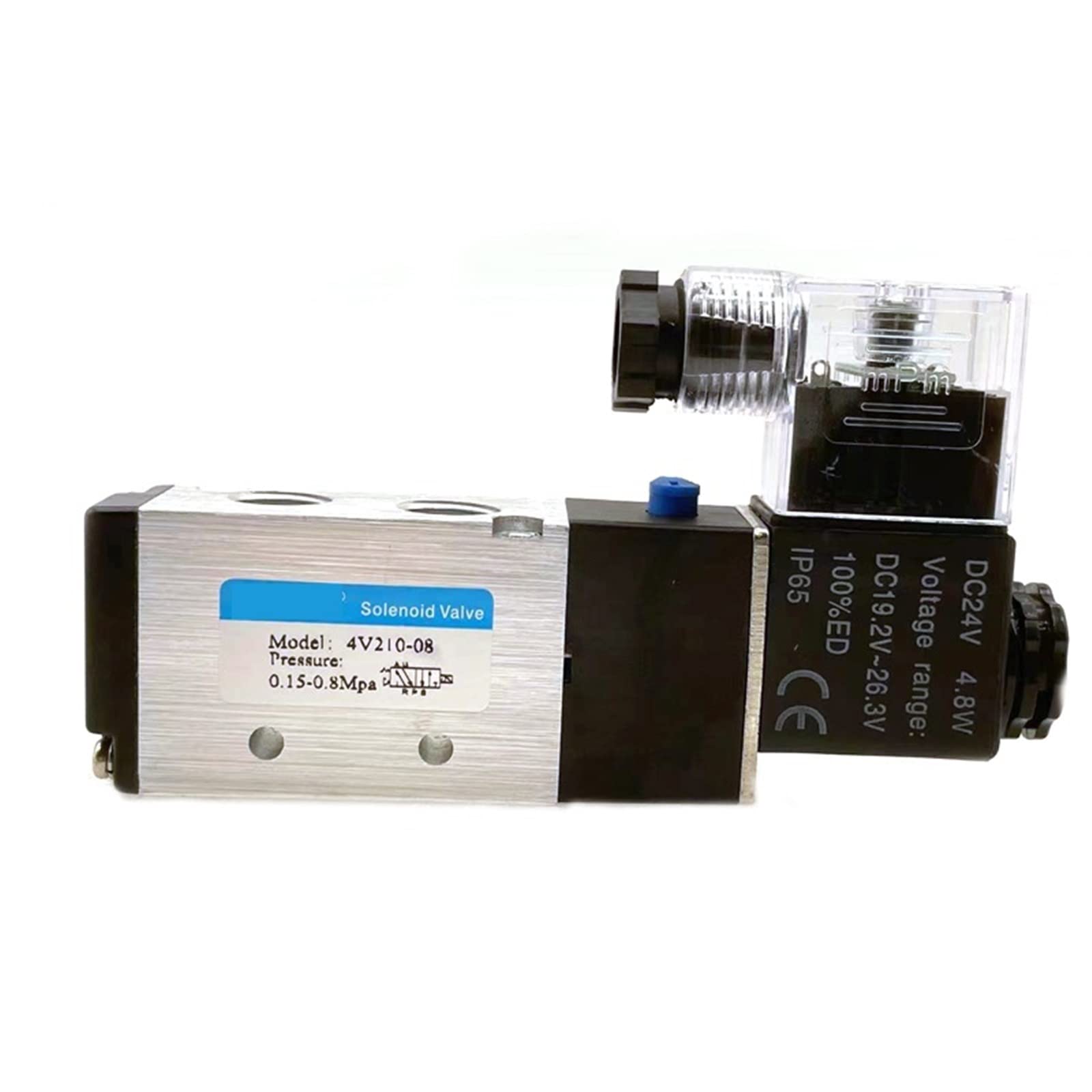 2-Positionen-5-Wege-Magnetventil 4v210-08, pneumatisch, 12 V, Ventilsteuerung, Schalter, 24 V, pneumatisches Ventil, 1 Stück(Dc12v B)