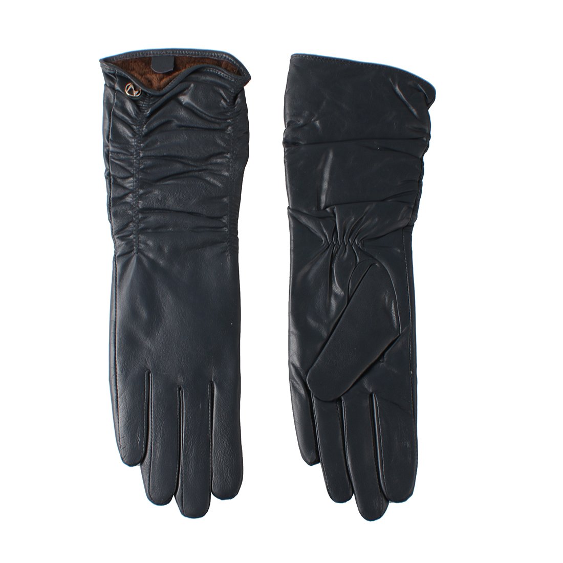 des gants en cuir d'agneau italien hiver chaud simple garniture de longue toison gants