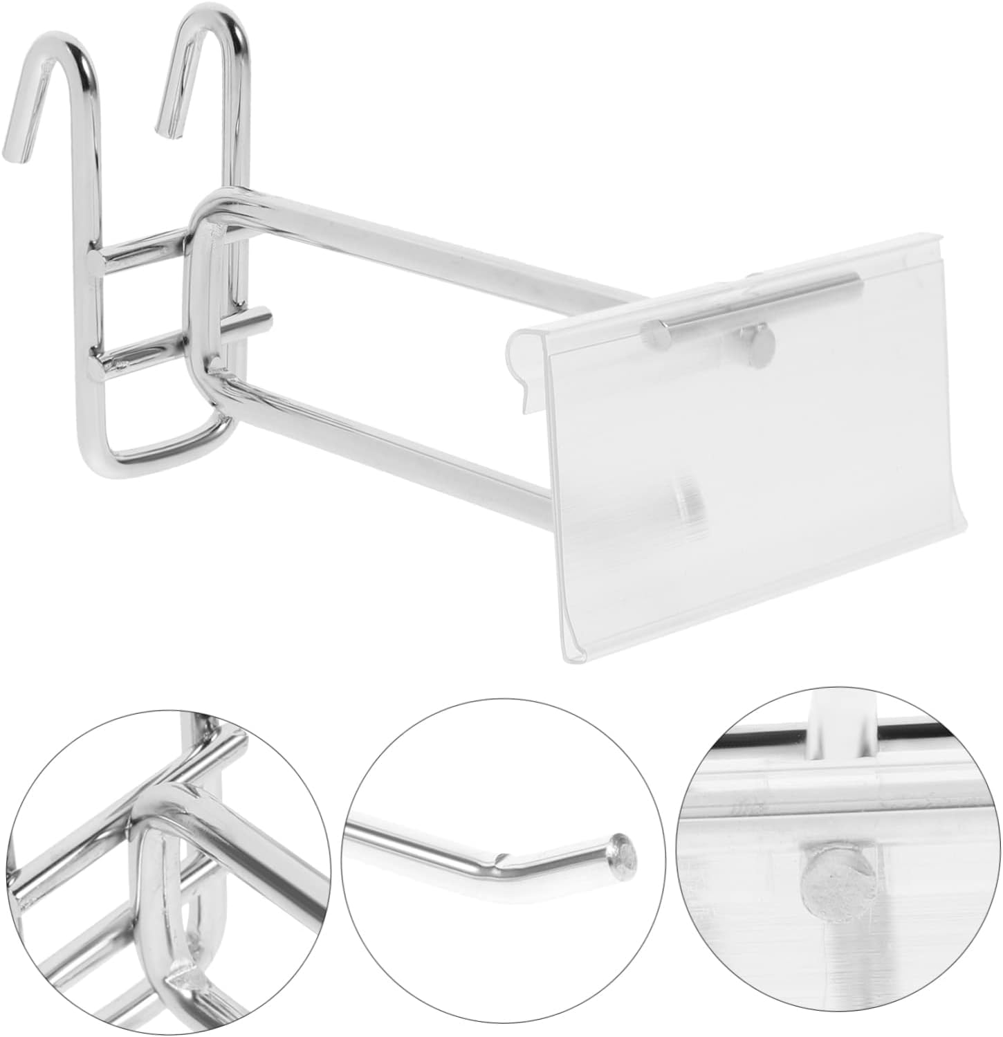Stecktafel-Haken, 10 Stück, Nageltafel-Haken, Metall-Stecktafel-Metallhaken, robuste Regalhalterungen, Eisen-Stecktafel-Haken, Stecktafel-Organizer, Ersatz-Stecktafel-Haken, Stahl-Silber-Haken for gew