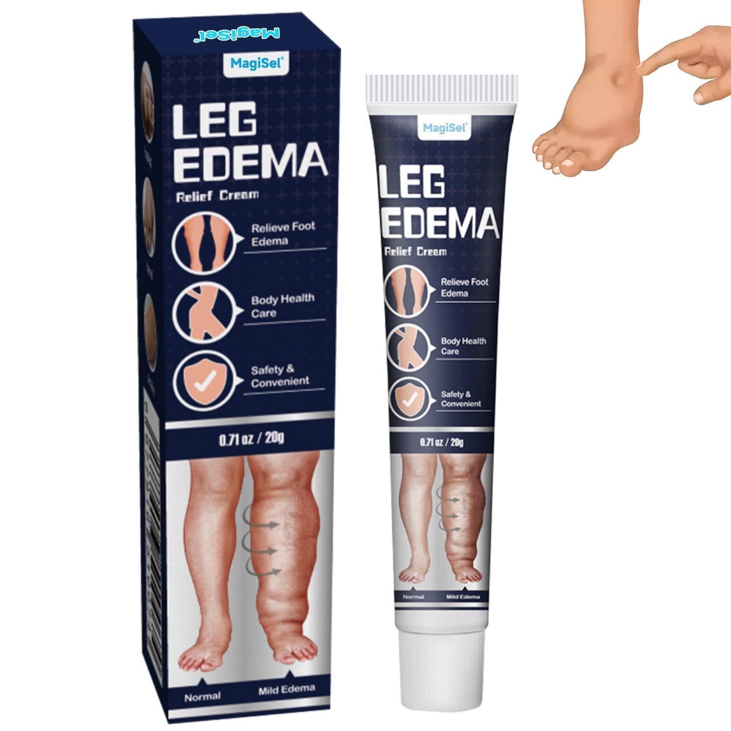 Ödemcreme für müde, geschwollene Beine, Massagecreme (20 g)