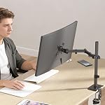 Pholiten Single Monitor Arm,Single Monitor Desk Mount,Adjustable Monitor Mount for 32inch Screen,Holds Up to 22lbs,100x100 Vesa Monitor Stand