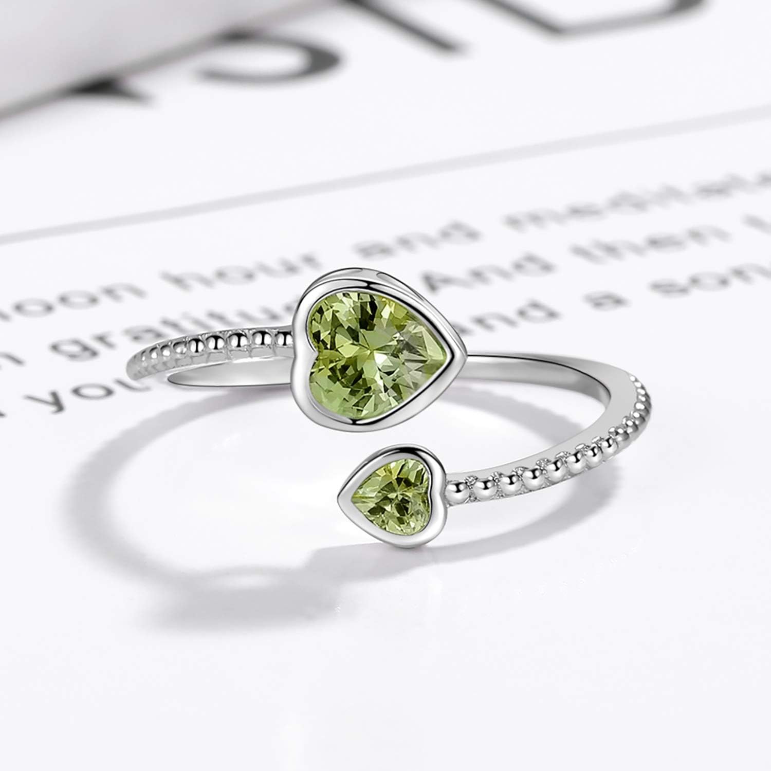Step Forward 925 Sterling Silver August Birthstone Ring and Anklets for Women & Girls