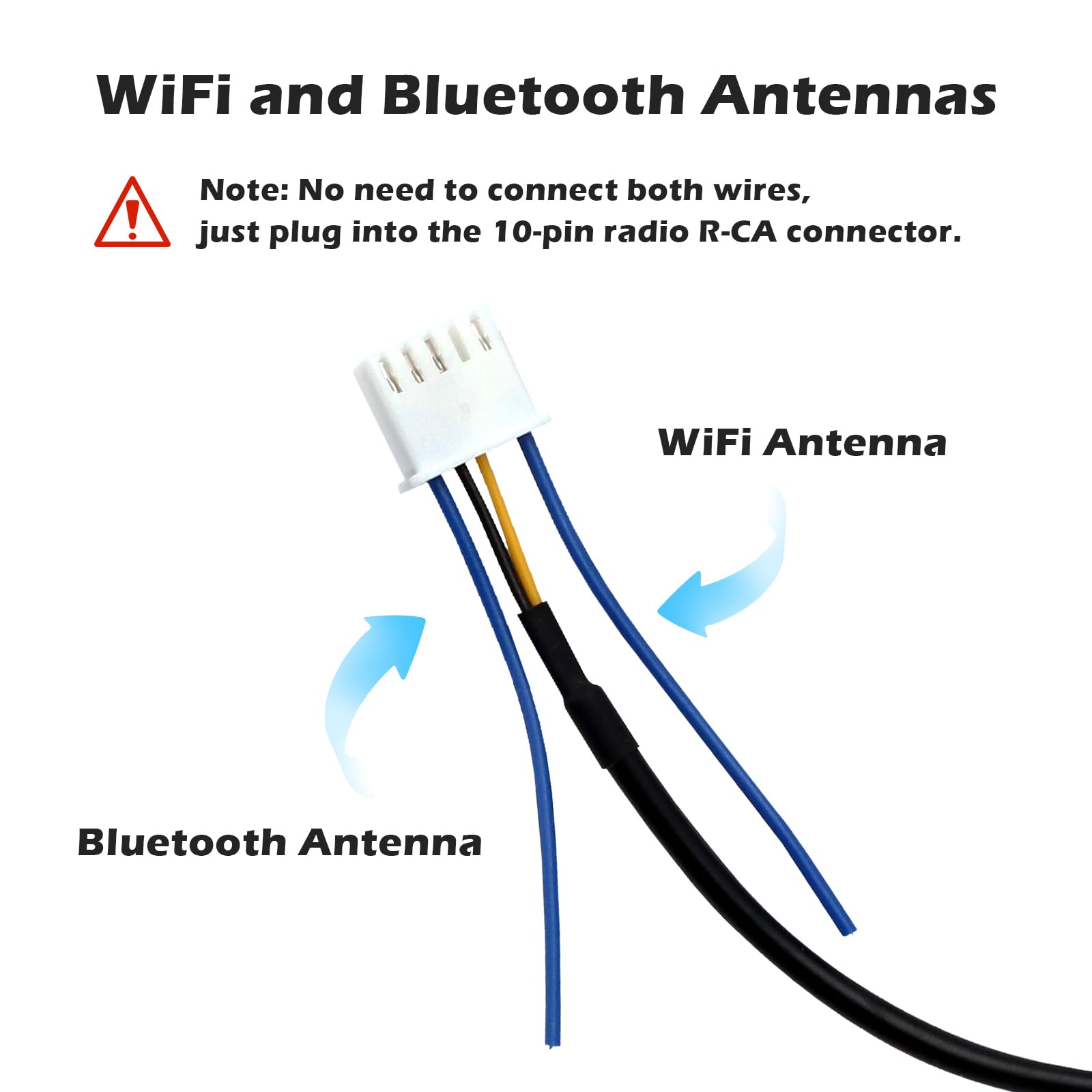 TNSLAND 2 sztuki 10-pinowy kabel do kamery cofania, adapter 10 pin RCA wejście wideo adapter do systemu Android, adapter do kamery zapasowej, do podłączenia kamer cofania z urządzeniami z systemem